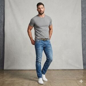 Flying Machine Mens Size 30 Blue Label Michael Jeans Slim Tapered Denim Italy